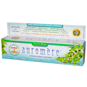 Auromere Herbal Toothpaste Fresh Mint (75ml)