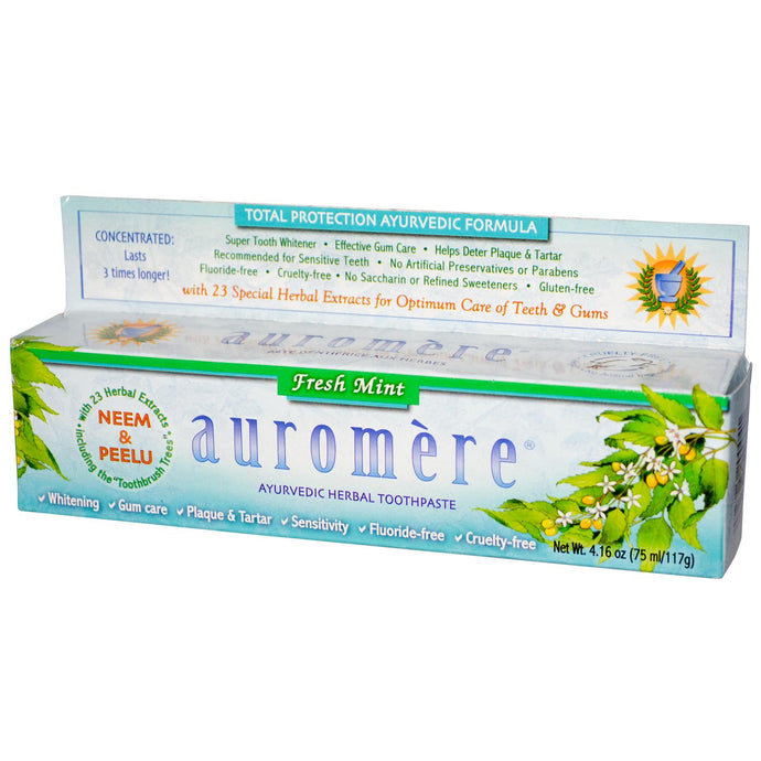 Auromere Herbal Toothpaste Fresh Mint (75ml)