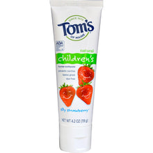 Load image into Gallery viewer, Toms of Maine Natural Childrens Fluoride Toothpaste (119g) Silly Strawberry