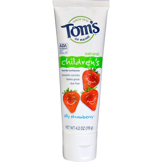 Toms of Maine Natural Childrens Fluoride Toothpaste (119g) Silly Strawberry