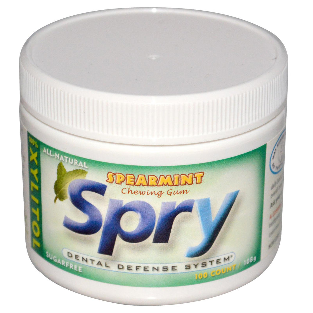 Xlear Inc (Xclear) Spry, Chewing Gum, Spearmint, Sugar Free 100, 108 grams