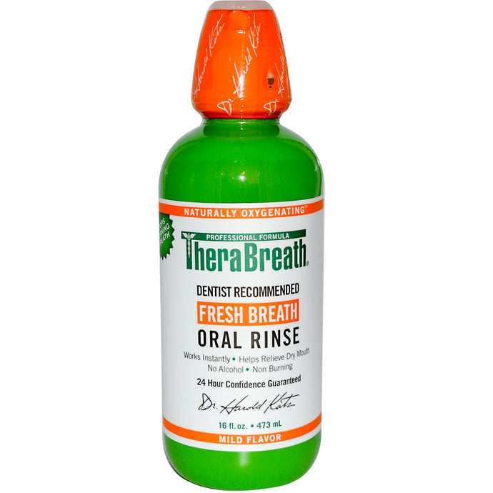 Therabreath, Fresh Breath, Oral Rinse, Mild Flavour (473ml)