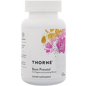Thorne Research Basic Prenatal vitamins 90 Veggie Capsules