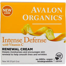 Load image into Gallery viewer, Avalon Organics Intense Defense, With Vitamin C Renewal Cream 2 oz (57g)