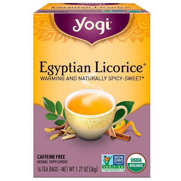 Yogi Tea, Egyptian Licorice, Caffeine Free, 16 Tea Bags, 1.27 oz (36 g)