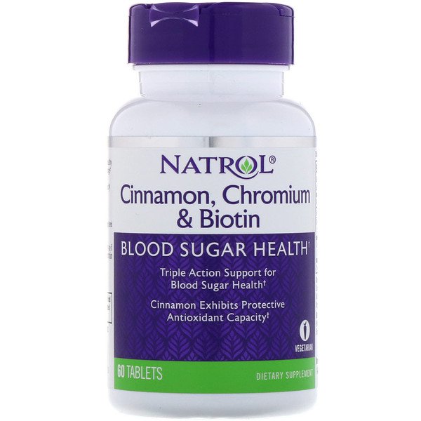 Natrol Cinnamon Chromium & Biotin 60 Tablets
