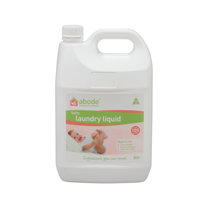 Abode Laundry Liquid (Front & Top Loader) Baby Fragrance Free 4L