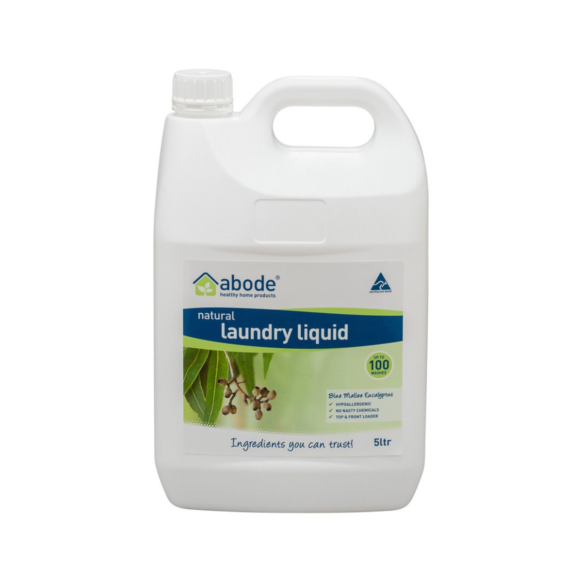 Abode Laundry Liquid (Front & Top Loader) Blue Mallee Eucalyptus 4L
