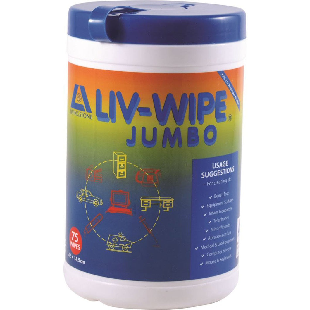Alcohol Wipe Jumbo Antiseptic Wipe (420 x 145Mm) x 75 Sheet Tub