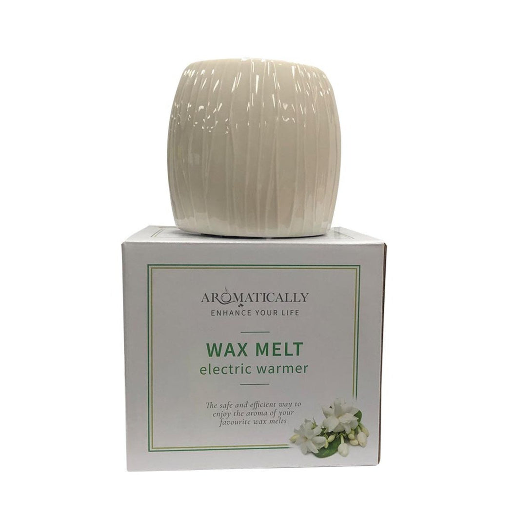 Aromamatic Wax Melt Electric Warmer White Textured (Essential Oils And Wax Melts)