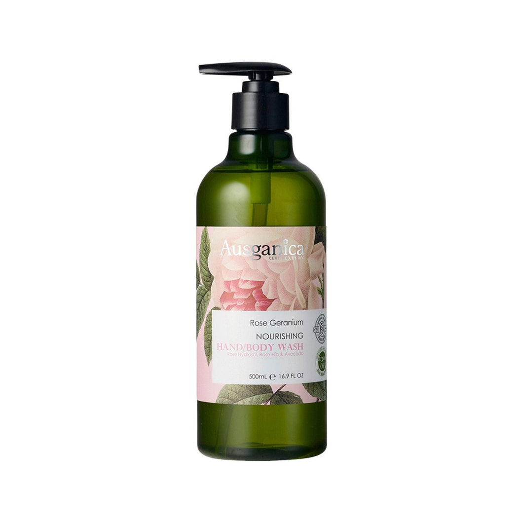 Ausganica Rose Geranium Hand/Body Wash 500ml