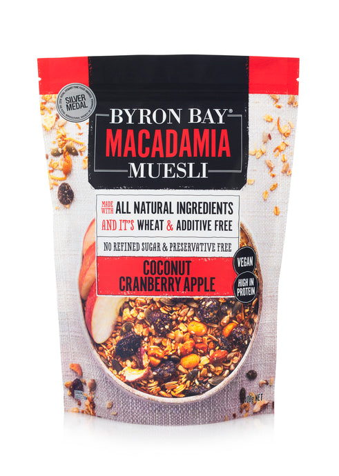 Byron Bay Macadamia Muesli Coco Apple & Cranberry Granola 400g