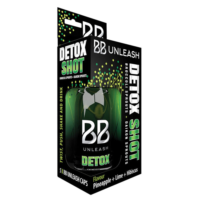 Bb Unleash Detox Shot X 5 Caps Plus 55ml Bottle (Pineapple Lime & Hibiscus Flavour)