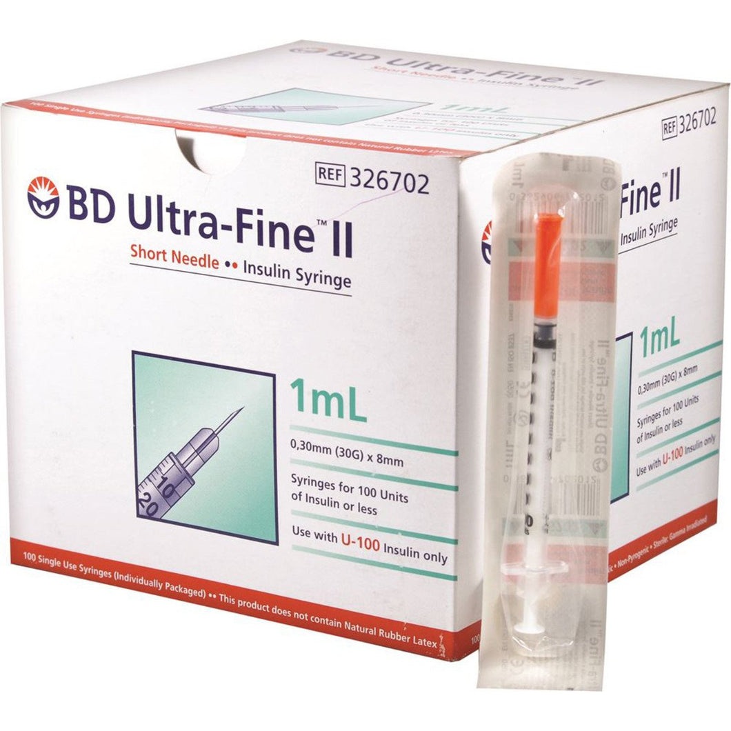 Bd Ultra-Fine Ii Syringe 30 Gauge x 100 Box
