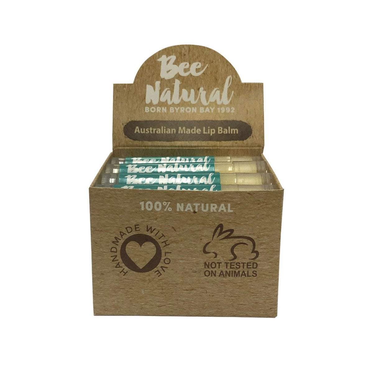 Bee Natural Lip Balm Stick Peppermint 4.5ml X 12 Display