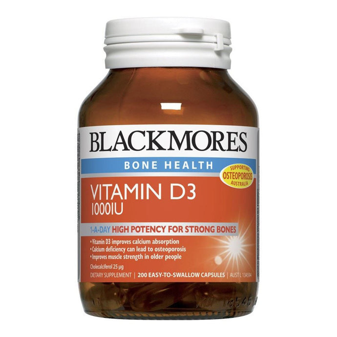Blackmores Vitamin D3 1000Iu 200 Capsules