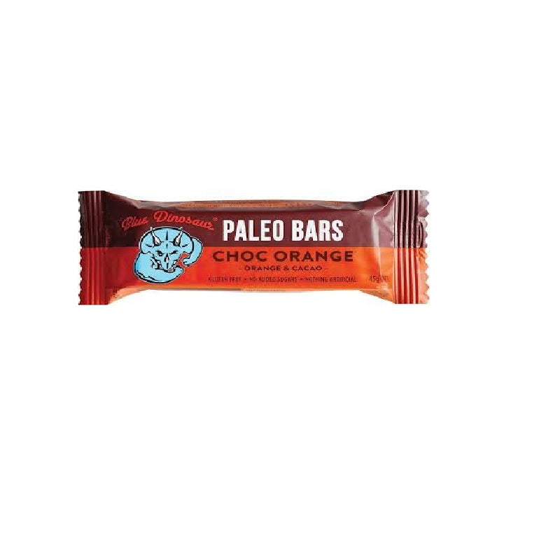 Blue Dinosaur Paleo Bar Choc Orange 45g