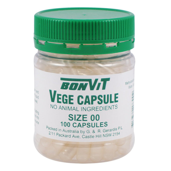 Bonvit Empty Capsules Size '00' Vege 100 Capsules