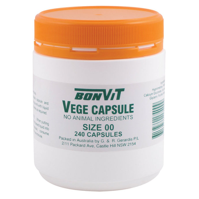 Bonvit Empty Capsules Size '00' Vege 240 Capsules