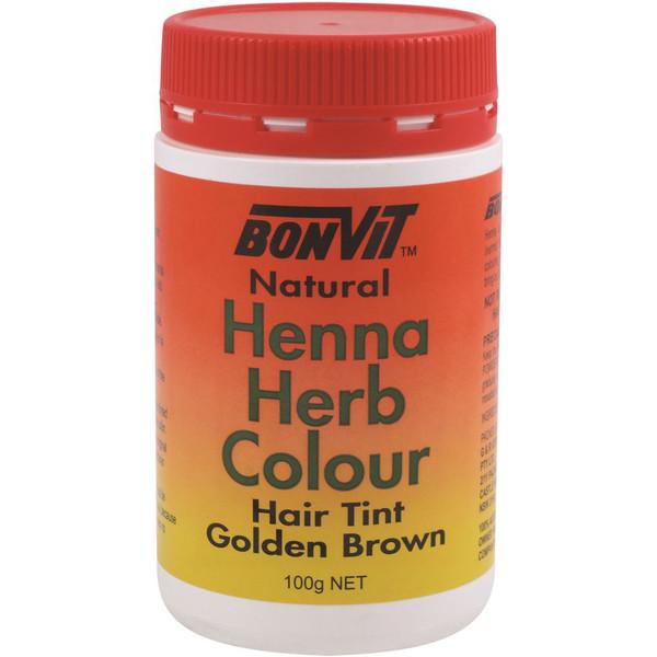 Bonvit Henna Herb Colour Hair Tint Golden Brown 100g