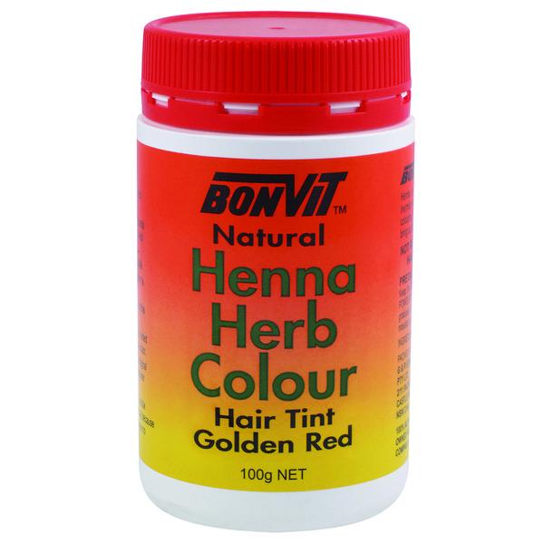 Bonvit Henna Herb Colour Hair Tint Golden Red 100g