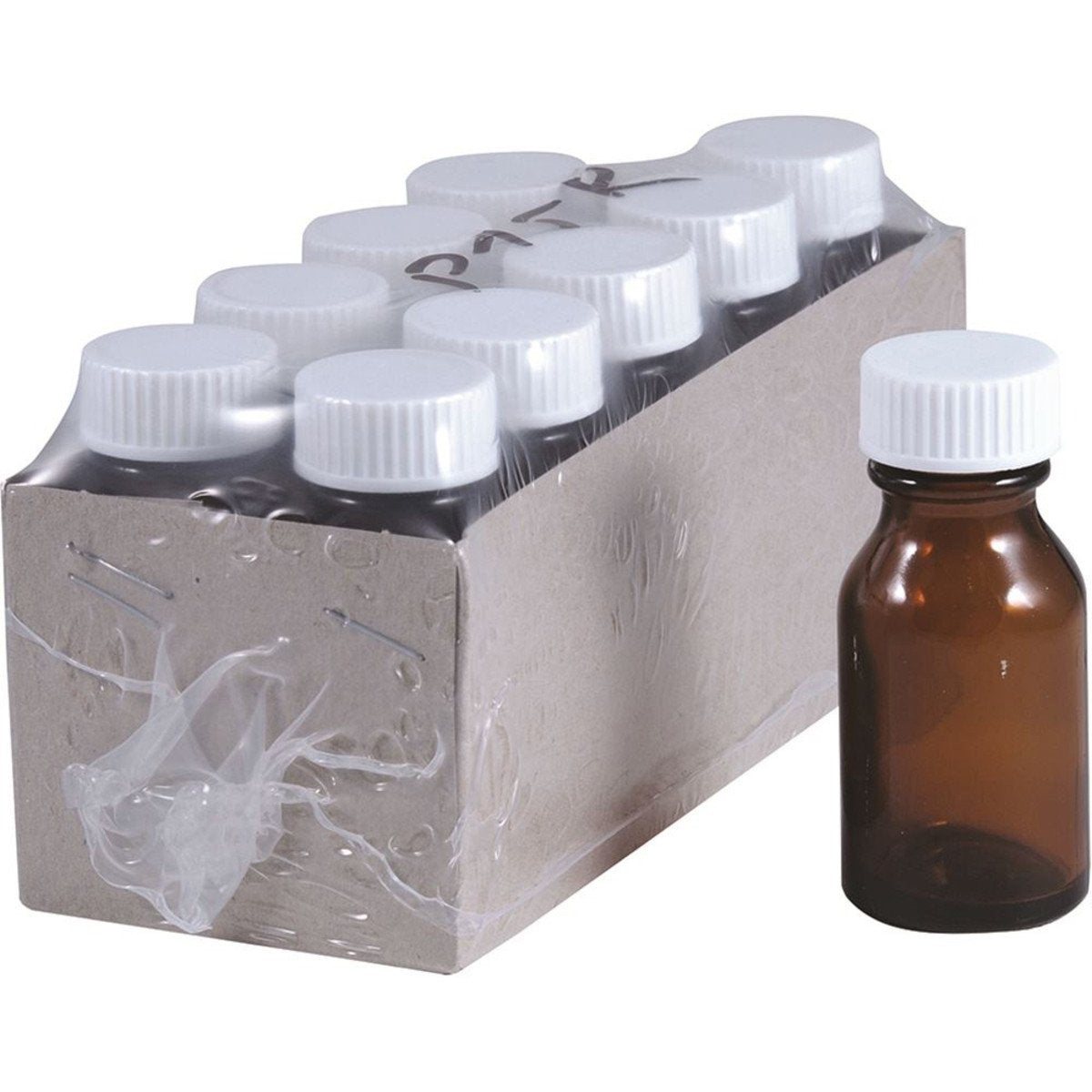 Bottle Glass Amber 15ml With Cap 10 Pack