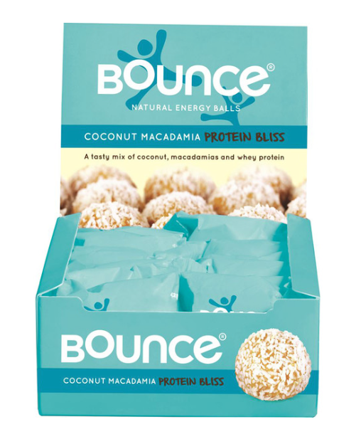 Bounce Energy Balls Coconut Macadamia Protein Bliss 40g x12 Display