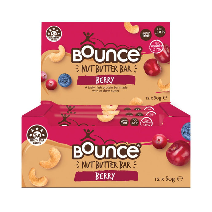 Bounce Nut Butter Bar Berry 50g x12 Pack