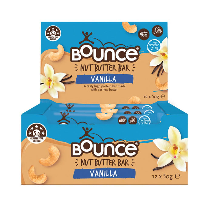 Bounce Nut Butter Bar Vanilla 50g x12 Pack