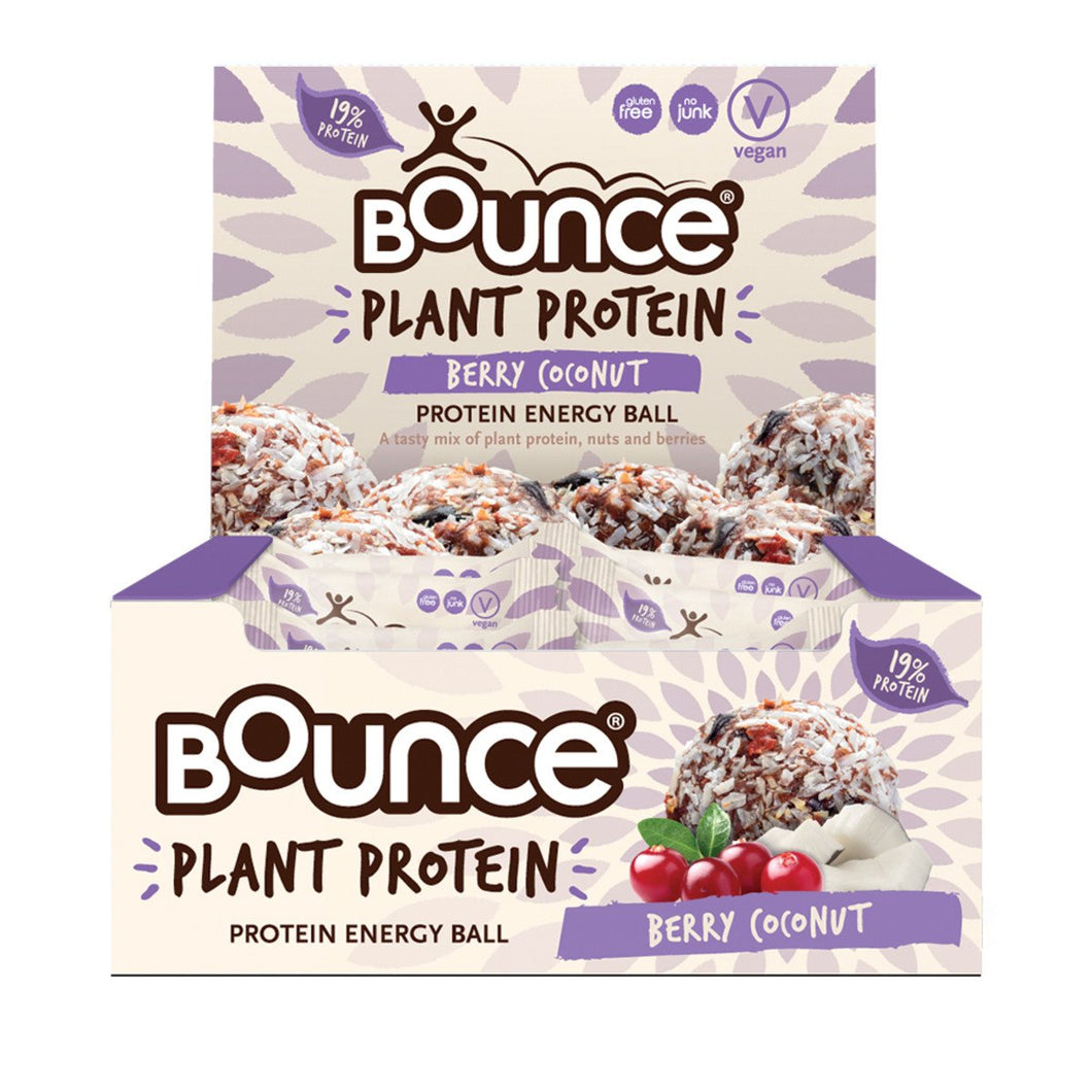 Bounce Plant Protein Balls Berry Coconut 40g x12 Display