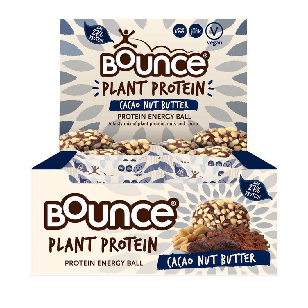Bounce Plant Protein Balls Cacao Nut Butter 40g x12 Disp