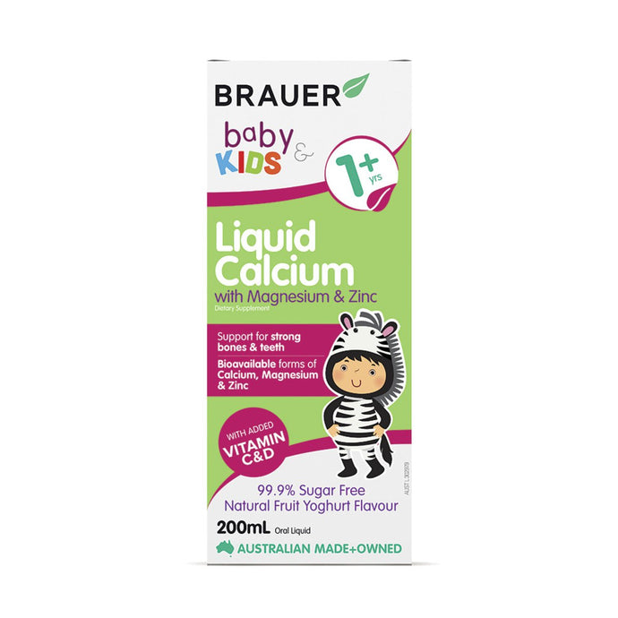 Brauer Baby And Kids Calcium With Magnesium And Zinc Liquid 200ml