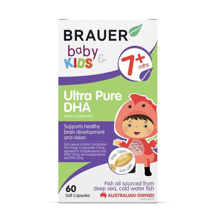 Brauer Baby And Kids Ultra Pure Dha 60 Capsules