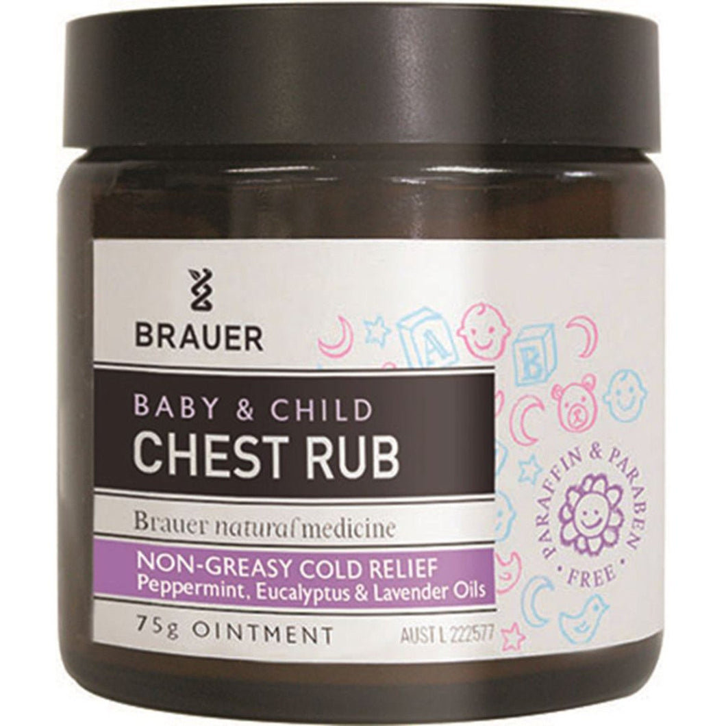 Brauer Baby & Child Chest Rub Non-Greasy Cold Relief 75g