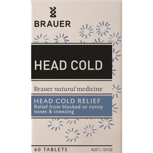 Brauer Head Cold For Head Cold Relief 60 Tablets