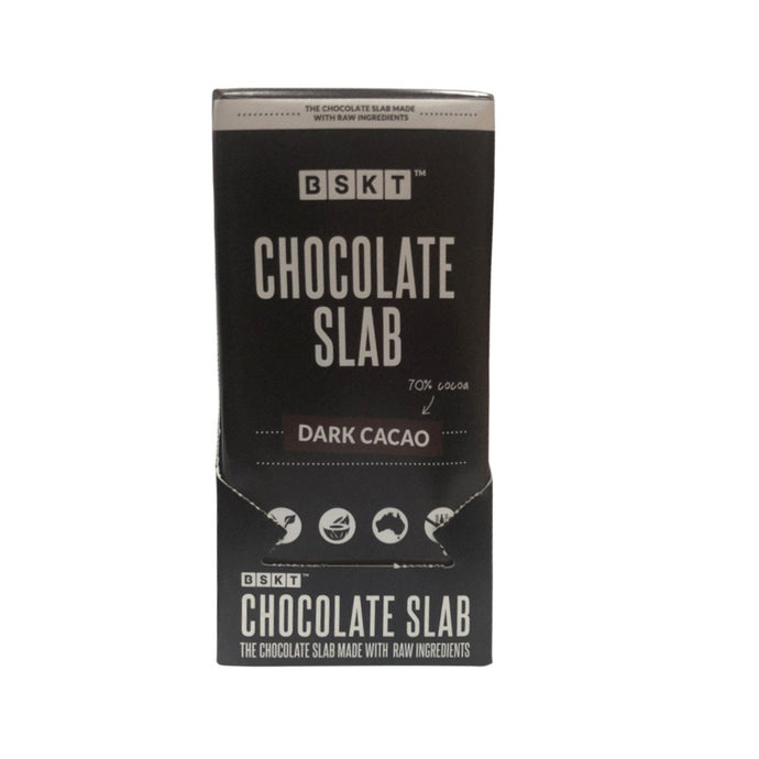 Bskt Vegan Chocolate Slab Dark Cacao 80g x 12 Display