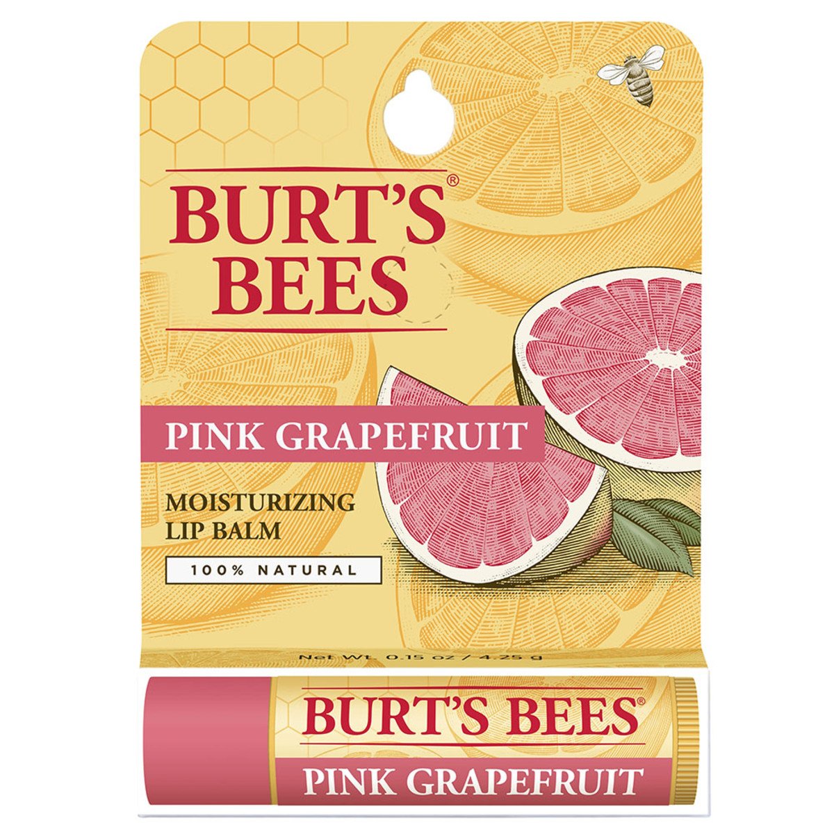 Burt'S Bees Lip Balm Pink Grapefruit Refreshing Tube 4.25g