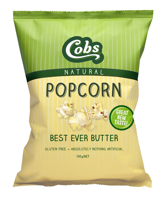 Cobs Popcorn Best Ever Butter 100g (1 Carton x 12)