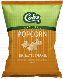 Cobs Popcorn Natural Salted Caramel 100g (1 Carton x 12)