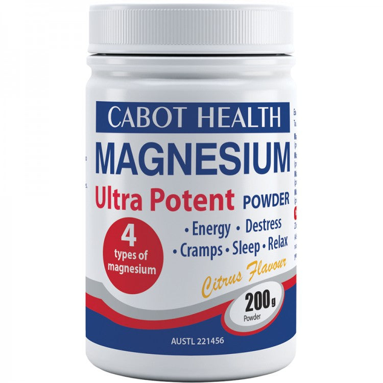Cabot Health Magnesium Ultra Potent Citrus 200g