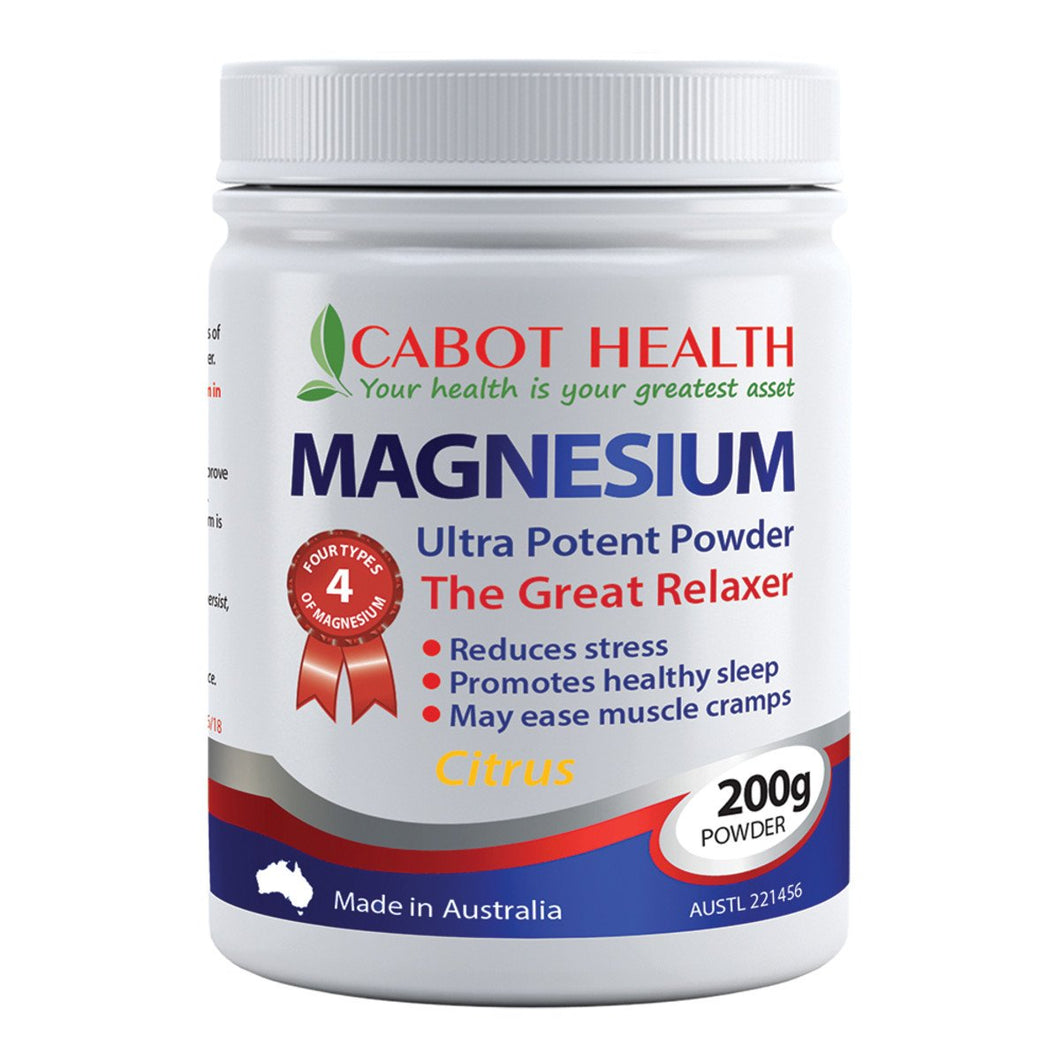 Cabot Health Magnesium Ultra Potent Strawberry Powder 200g