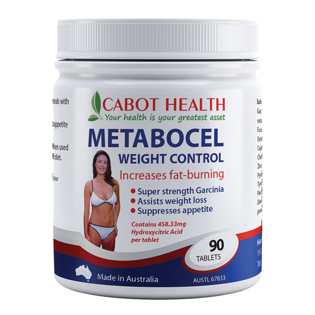Cabot Health Metabocel Weight Control With Super Strength Garcinia 90 Tablets