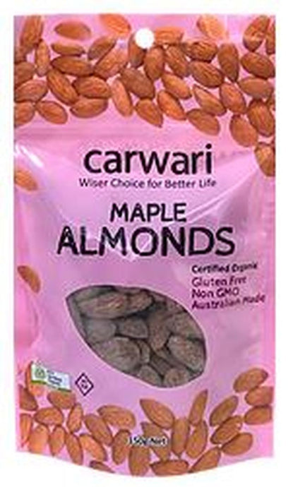 Carwari Organic Almonds Maple Roasted 150g