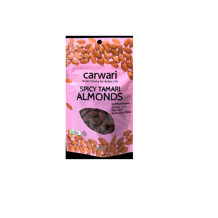 Carwari Organic Almonds Spicy Tamari 150g