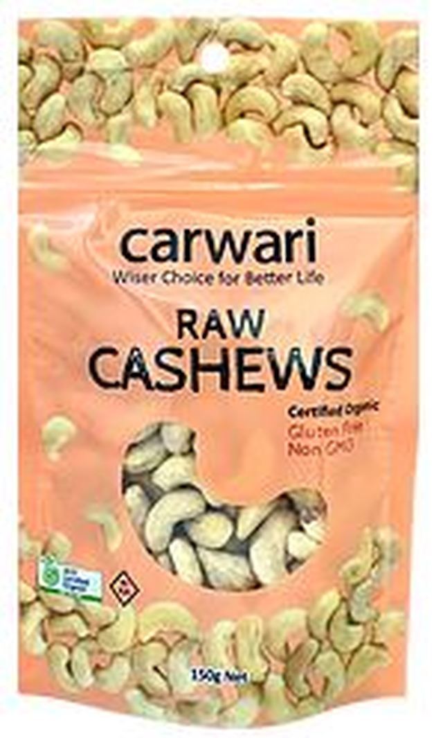 Carwari Organic Cashews Raw 150g