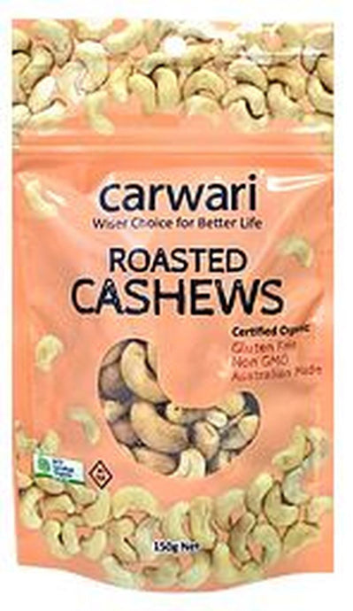 Carwari Organic Cashews Roasted 150g
