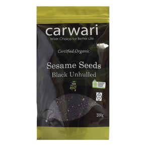 Carwari Organic Sesame Seeds Black Unhulled 200g