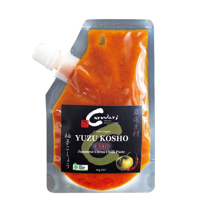 Carwari Organic Yuzu Kosho (Japanese Citrus Chilli Paste) Red (Spouted Pouch) 80g