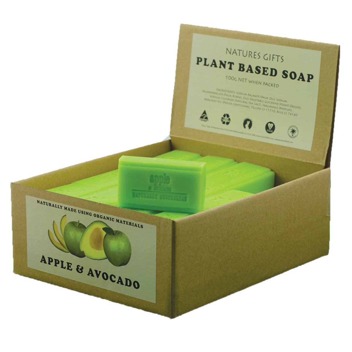 Clover Fields Apple & Avocado Soap 100g x 36 Display Pack