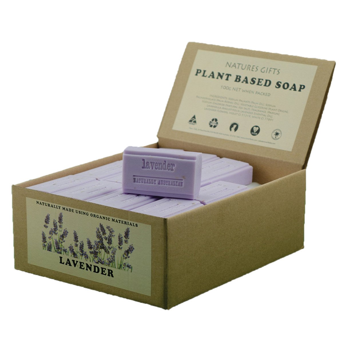 Clover Fields Australian Lavender Soap 100g x 36 Display Pack